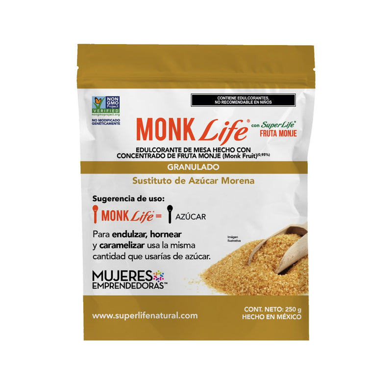Monk Life® Sustituto de azúcar morena a granel 250g