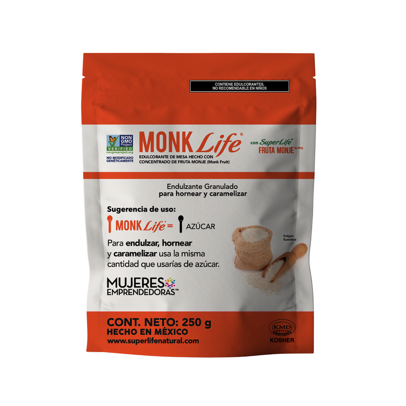 Monk Life® Granulado Para Hornear y caramelizar en presentaciones de  250 gramos y 2 kilos