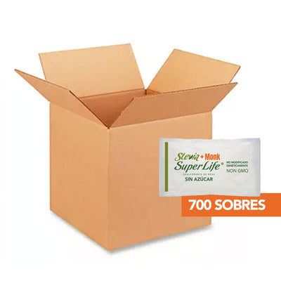Super Life® Stevia + Monk, Presentaciones de 700 y 2,000 sobres