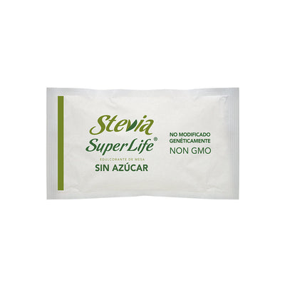 Stevia Super Life® presentaciones de 700 y 2,000 sobres
