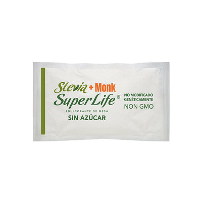 Super Life® Stevia + Monk Presentaciones de 700 y 2,000 sobres